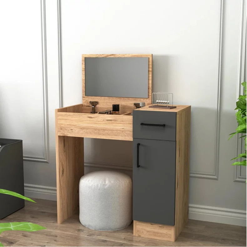 Image Туалетный столик Mirage Meble Inci Atlantic Pine/Anthracite