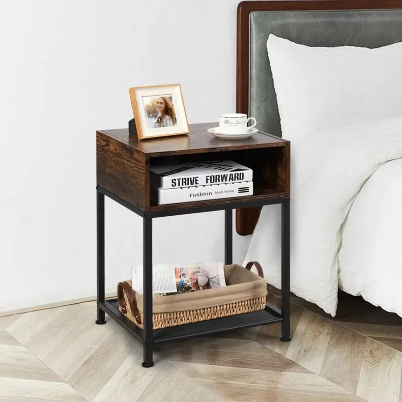 Image Тумба прикроватная Costway JV11179CF Brown