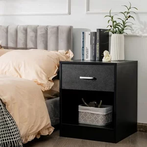 Image Тумба прикроватная Costway JV10219DK-1 Black
