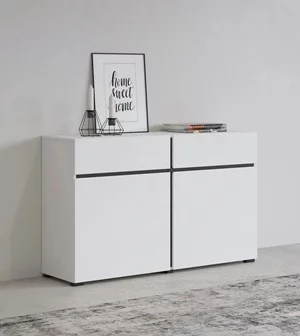 Image Тумба Helvetia Cross 2D2S White/Black