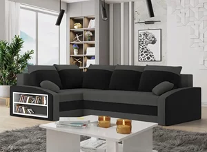 Image Диван угловой Magnifico Meble Grande Left Shelf Bonell Left (Grey/Black)