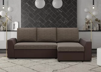 Canapea colțar Magnifico Meble Lugo LL Lawa 2/Real 66 Right Brown
