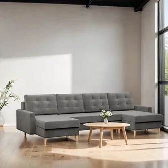 Диван П-образный Magnifico Meble Blank U Bonel Kronos 15 Light Grey