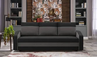 Диван Magnifico Meble Orion Bonell Mikrofaza 15/Mikrofaza 27 Black/Grey