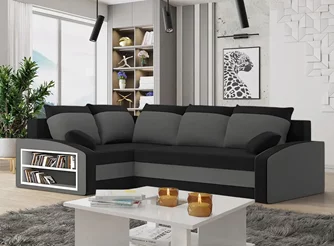 Диван угловой Magnifico Meble Grande Left Shelf Bonell 15/27 Left Black/Grey