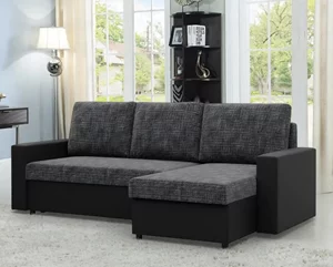 Image Диван угловой Magnifico Meble Luna LL Lawa 17/Real 11 Right Dark Grey/Black