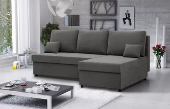Диван угловой Magnifico Meble Kemi Right Bonell Mikrofaza 27 Grey