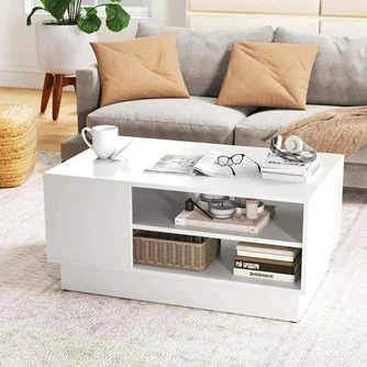 Măsuță de cafea Costway JV12355WH White