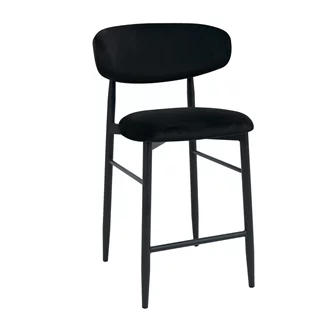 Scaun de bar Meridian Catifea Black