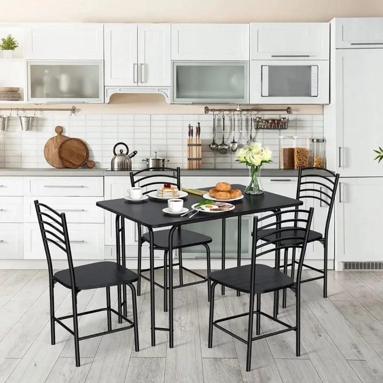 Image Set de dining Costway HW66275 1+4 Black