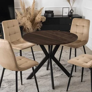 Image Стол Mebel Elite Lauren 80 Walnut/Black