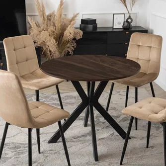 Стол Mebel Elite Lauren 80 Walnut/Black