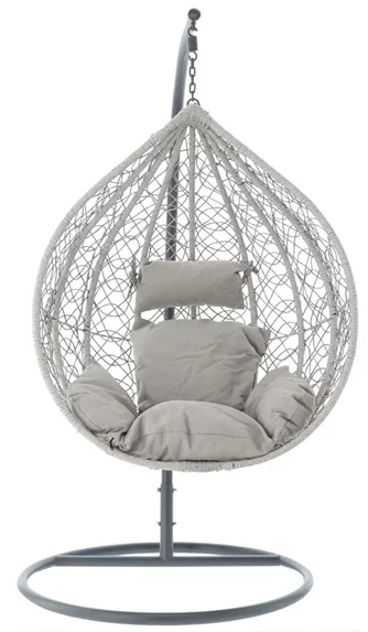 Scaun suspendat tip cocon Chomik FAT1012, Gray Light/Gray