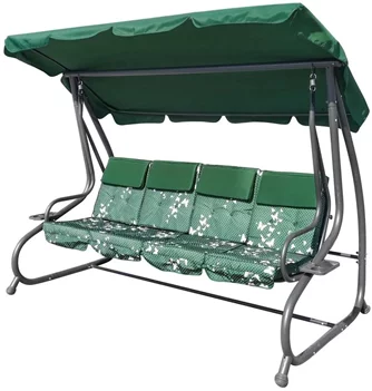 Скамья-качели с тентом 2в1 Ramiz Swing Seat Braid Green Butterflies
