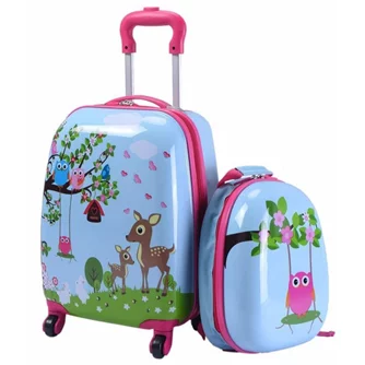 Чемодан + рюкзак Costway BG51215, Blue/Pink