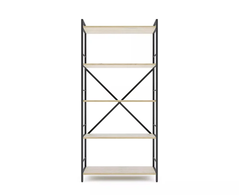 Image Стеллаж Nex Loft 1700x800x350 мм, 5 полок, Anthracite/ Oak Artisan