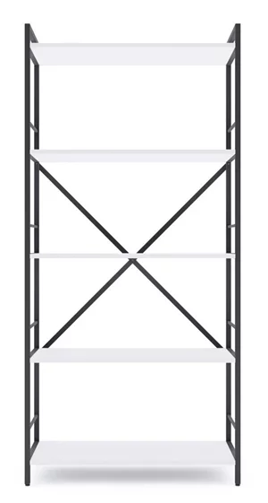 Image Стеллаж Nex Loft1700x800x350 мм, 5 полок, Anthracite/ White snow