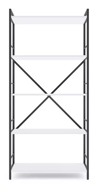 Стеллаж Nex Loft1700x800x350 мм, 5 полок, Anthracite/ White snow