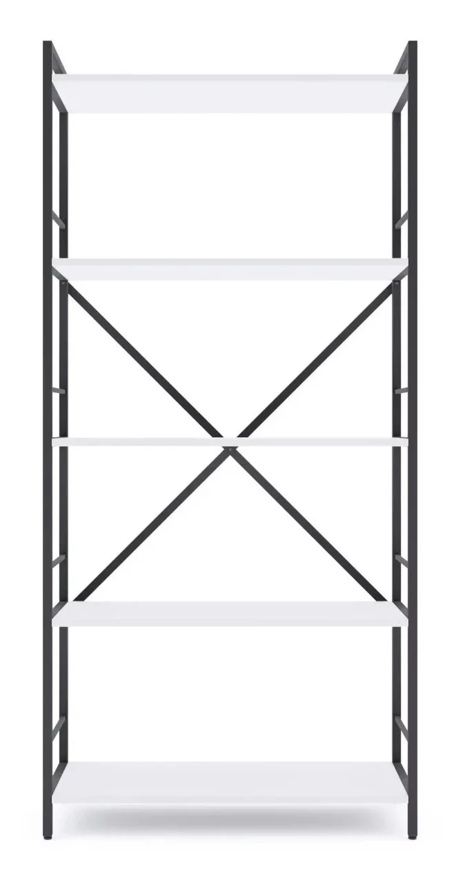 Image Стеллаж Nex Loft1700x800x350 мм, 5 полок, Anthracite/ White snow