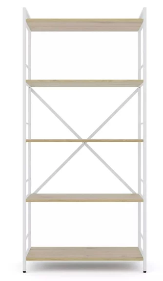 Стеллаж Nex Loft 1700x800x350 мм, 5 полок, White/ Oak Artisan