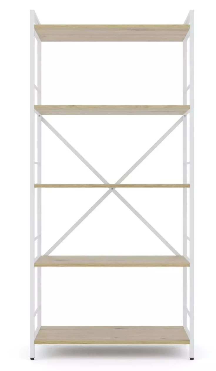 Image Стеллаж Nex Loft 1700x800x350 мм, 5 полок, White/ Oak Artisan