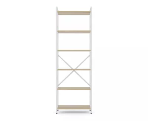 Image Стеллаж Nex Loft 1800x600x240 mm, 6 rafturi, White/ Oak Artisan