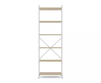 Стеллаж Nex Loft 1800x600x240 mm, 6 rafturi, White/ Oak Artisan