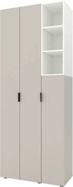 Dulap cu usi batante Nex Home A003R, Cashmere/White Snow