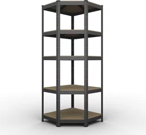 Image Стеллаж  Nex Budget  угловой 1800x700x400x425 mm, 5 полок,Antracit