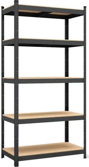Image Стеллаж Nex Budget 1800x900x400 mm, 5 полок, antracit