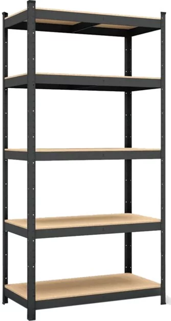 Стеллаж Nex Budget 1800x900x400 mm, 5 полок, antracit