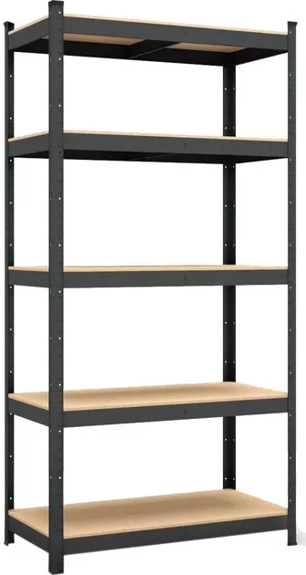 Image Стеллаж Nex Budget 1800x900x400 mm, 5 полок, antracit