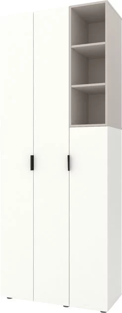 Dulap cu uși batante Nex Home A003R, White Snow/Cashmere