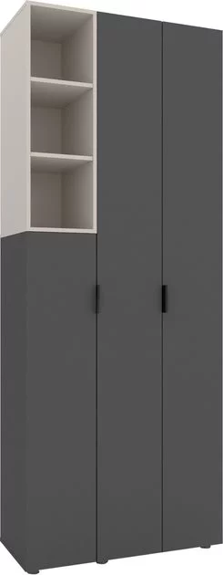Dulap cu uși batante Nex Home A003L, Anthracit/Cashmere