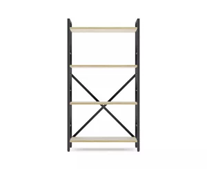Image Стеллаж Nex Loft 1100x600x240 mm, 4 rafturi,  Anthracite/ Oak Artisan