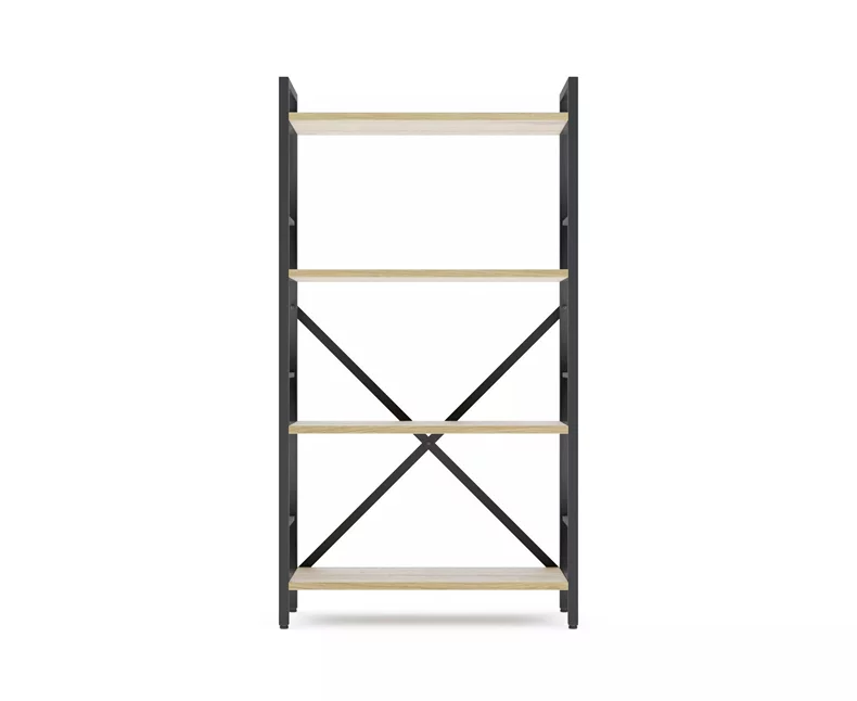 Image Стеллаж Nex Loft 1100x600x240 mm, 4 rafturi,  Anthracite/ Oak Artisan