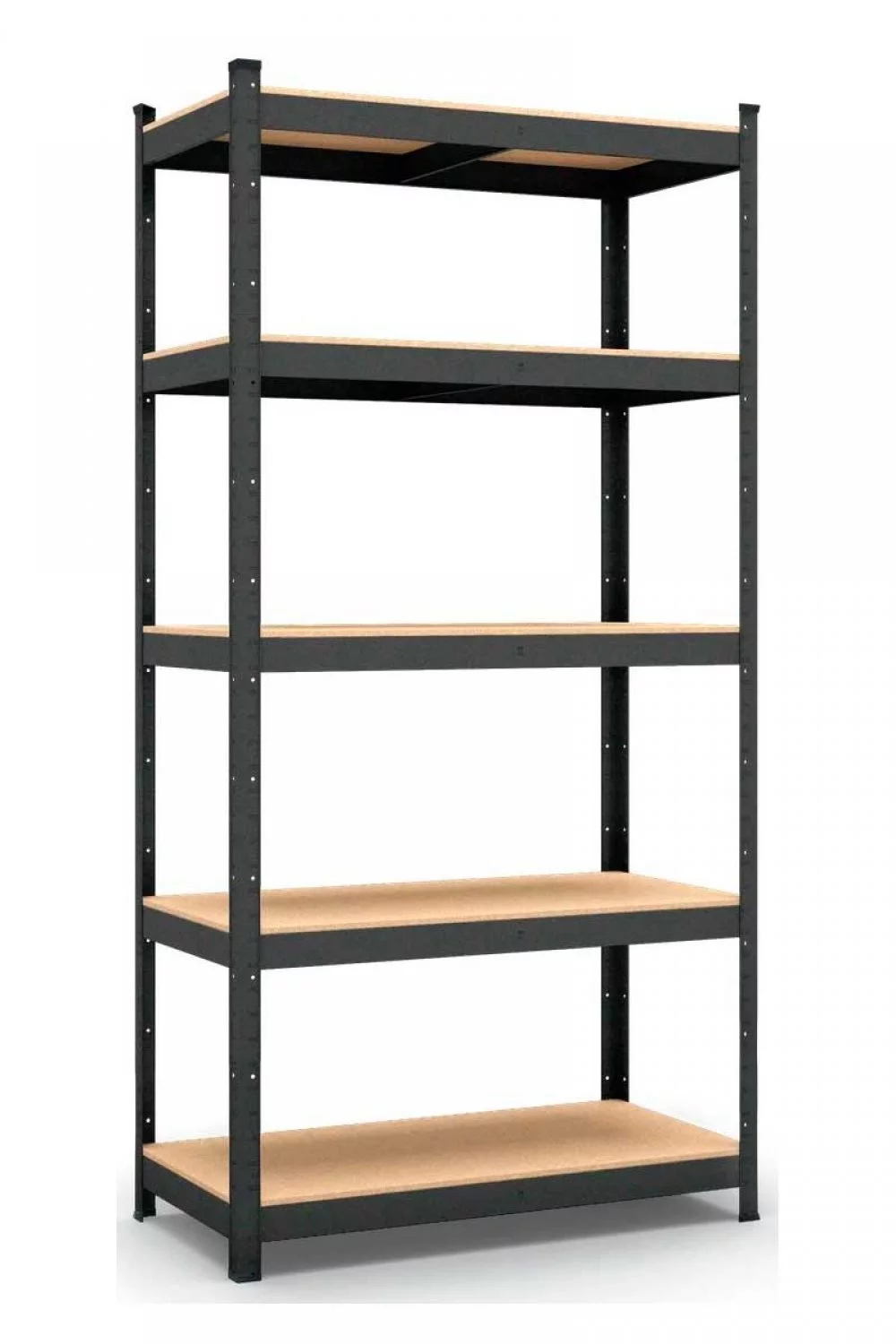 Стеллаж Nex Budget 2000x1000x400 mm, 5 полок, Antracit
