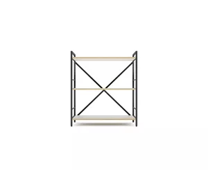 Image Стеллаж Nex Loft 900x800x400 mm, 3 полки, Anthracite/ Oak Artisan
