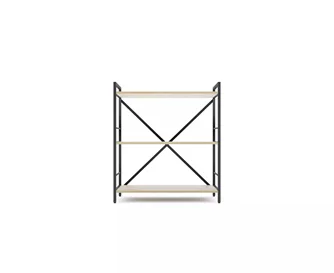 Стеллаж Nex Loft 900x800x400 mm, 3 полки, Anthracite/ Oak Artisan