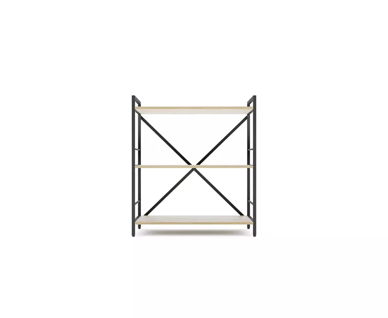 Image Стеллаж Nex Loft 900x800x400 mm, 3 полки, Anthracite/ Oak Artisan