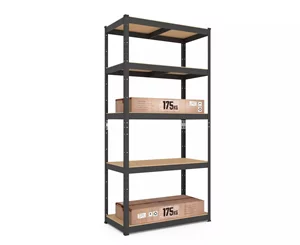 Image Стеллаж Nex Budget 1800x600x400 mm, 5 полок, Antracit