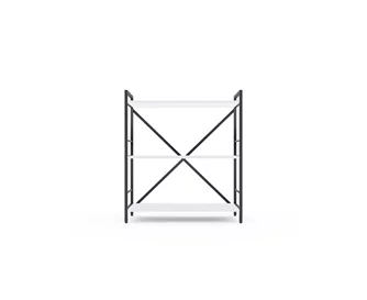Стеллаж Nex Loft 900x800x400 mm, 3 полки,  Anthracite/ White snow
