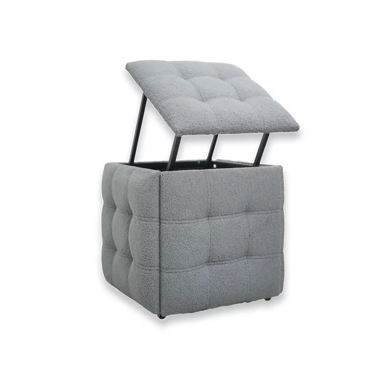 Image Puf Transformer 5 scaune in 1 Nex Home N53, Gray Teddy