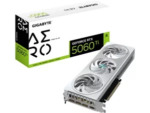 Image Placă video GIGABYTE GeForce RTX 5060 Ti AERO OC 8G White
