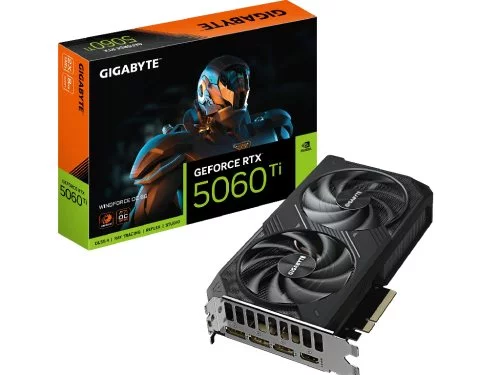 Image Placă video GIGABYTE GeForce RTX 5060 Ti WINDFORCE OC 8G Black