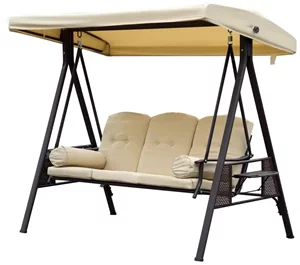 Image Скамья-качели с тентом Outsunny Beige