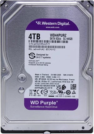 Image Жесткий диск Western Digital WD44PURZ 3.5” HDD 4.0TB Caviar Purple