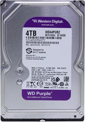 Hard disk Western Digital WD44PURZ 3.5” HDD 4.0TB Caviar Purple