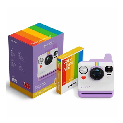Камера мгновенной печати Polaroid Now Gen 3+Color Film Bundle Purple