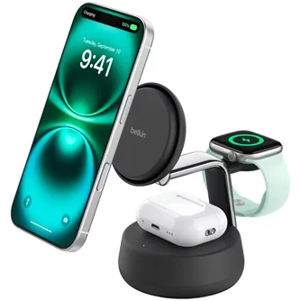 Беспроводная зарядка BELKIN QI2 3-IN-1 25w, Black